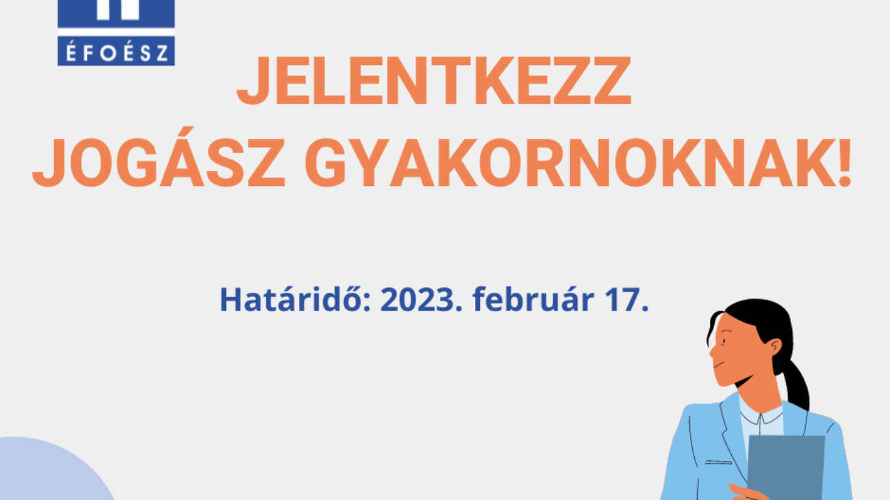 Jogasz gyakornokot keresunk
